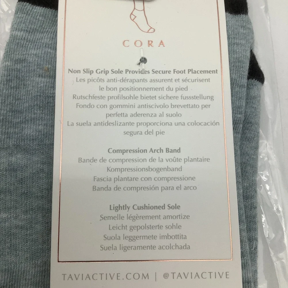 Tavi Cora Grip Socks Mirage Heather‎ Yoga Pilates Barre Size S New